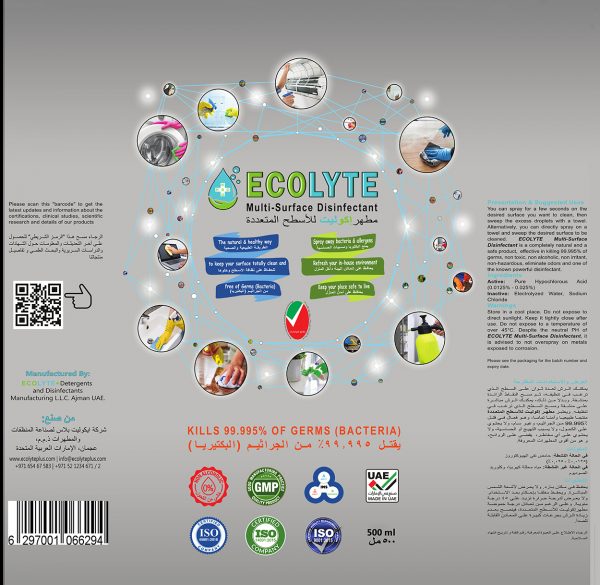 Ecolyte Multi-Surface Disinfectant 500ml