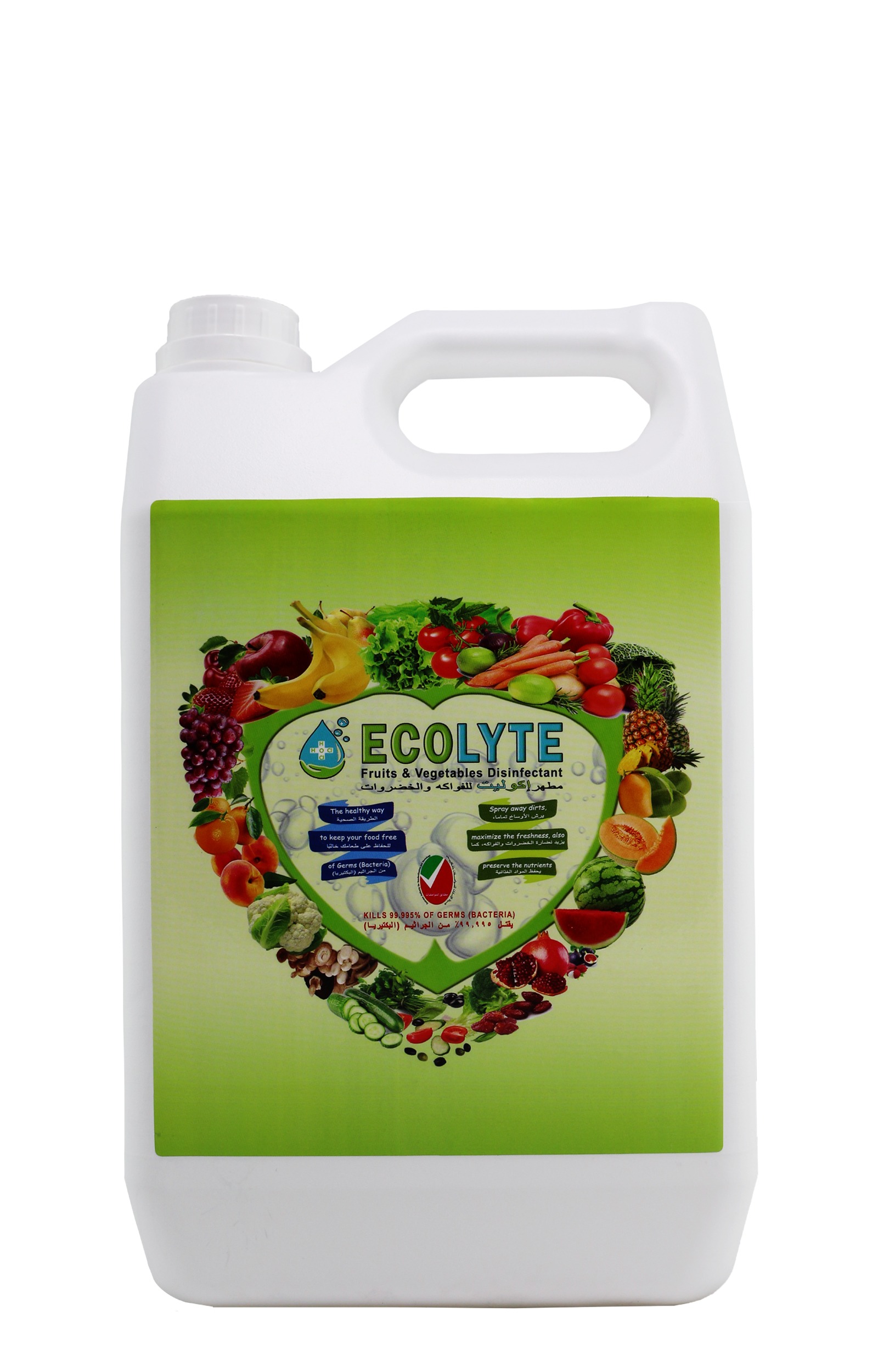 Ecolyte Fruits & Vegetables Disinfectant 100% Natural - 5 Litre