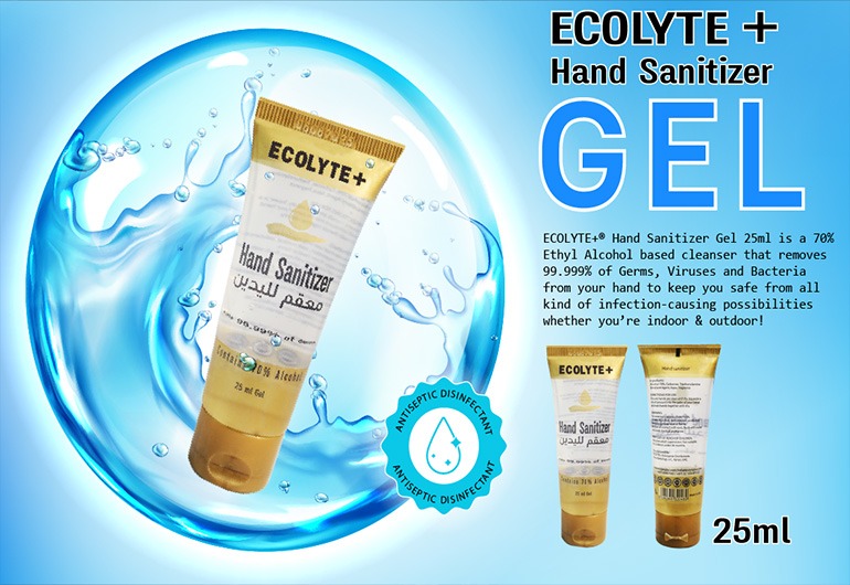 ECOLYTE + Tube Hand Sanitizer gel