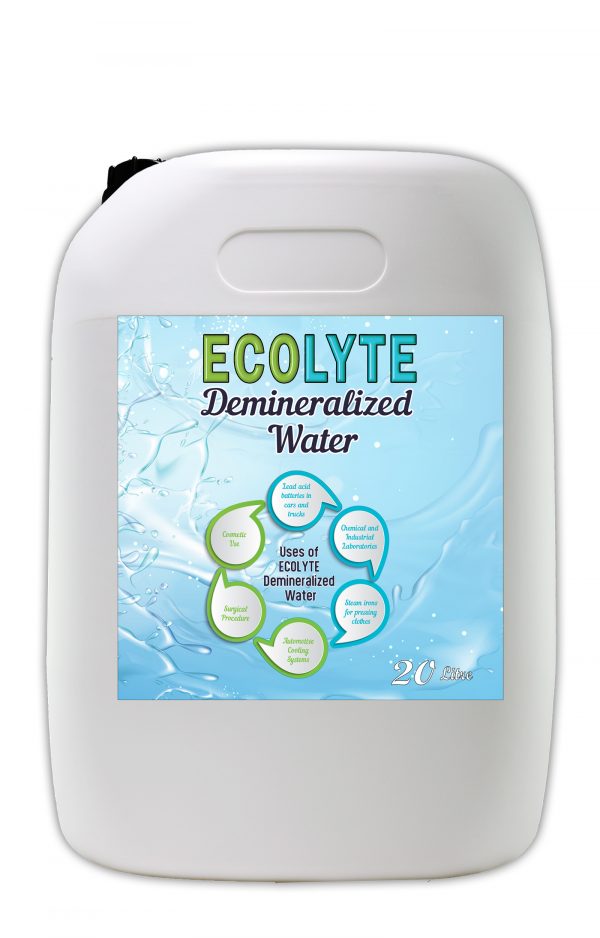 Ecolyte Demineralized Water 20LTR FRONT