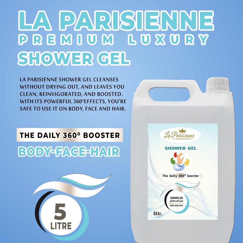 La Parisienne Premium Luxury Shower Gel For Body Face Hair-5L - Ecolyte+  Disinfectant Manufacturing LLC