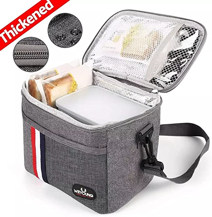 Insulated lunch bags with multiple compartments