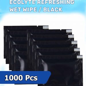 Ecolyte+ Refreshing Wet Wipes/Black,Small 6x8 cm -1000 Pieces
