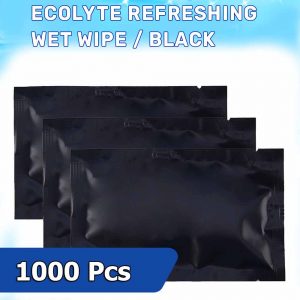 Ecolyte+ Refreshing Wet Wipes/Black, Large 7x11 cm -1000 Pieces